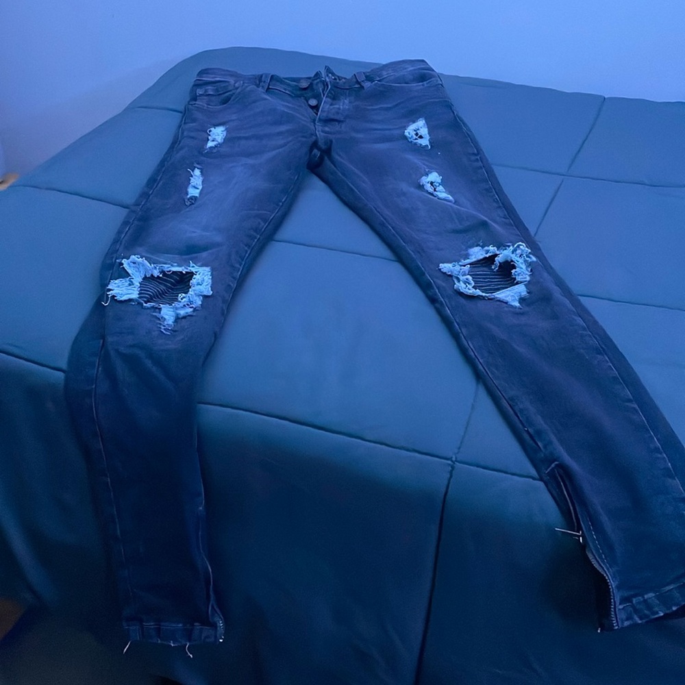 BoohooMAN jeans, size 28 grey jeans